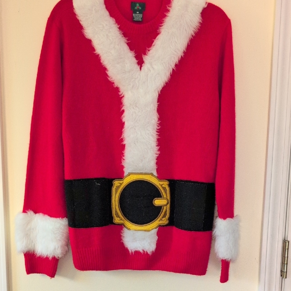 Red Santa Style Men's Sweater